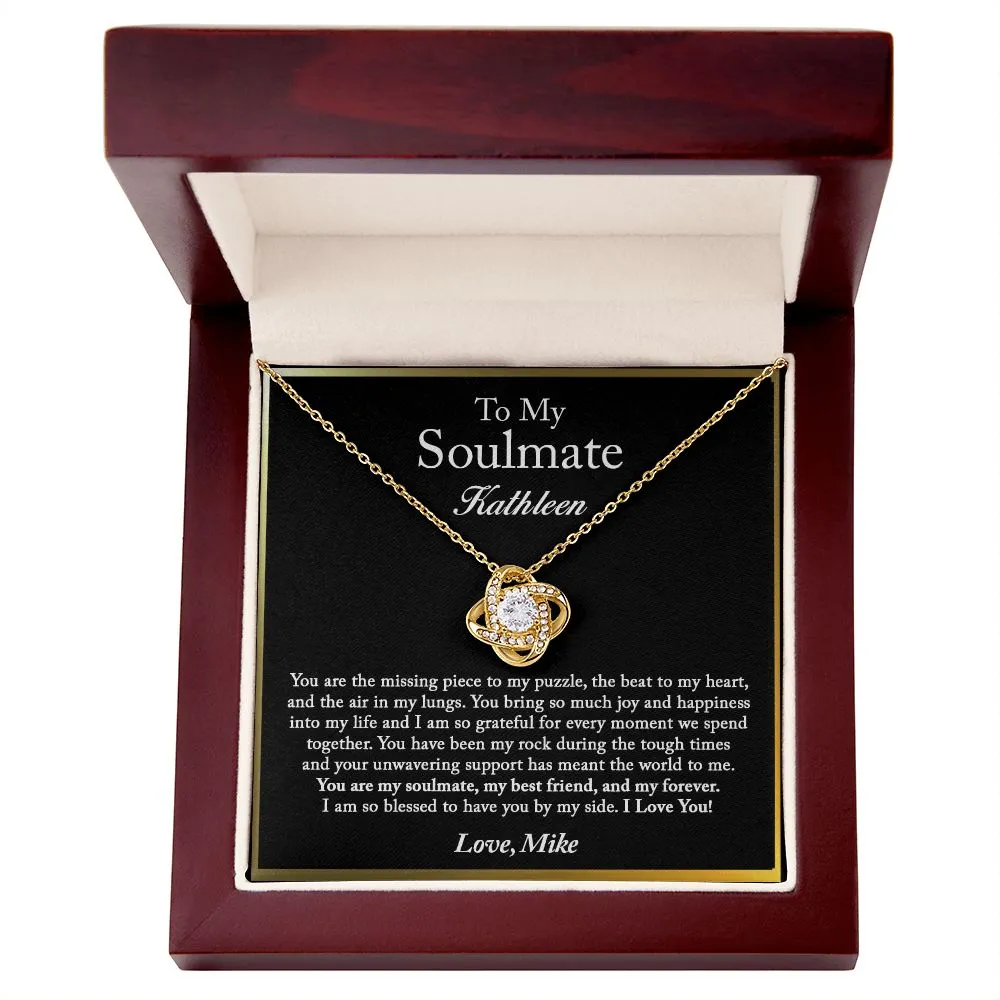 To My Soulmate Necklace, Valentine's Day Gift