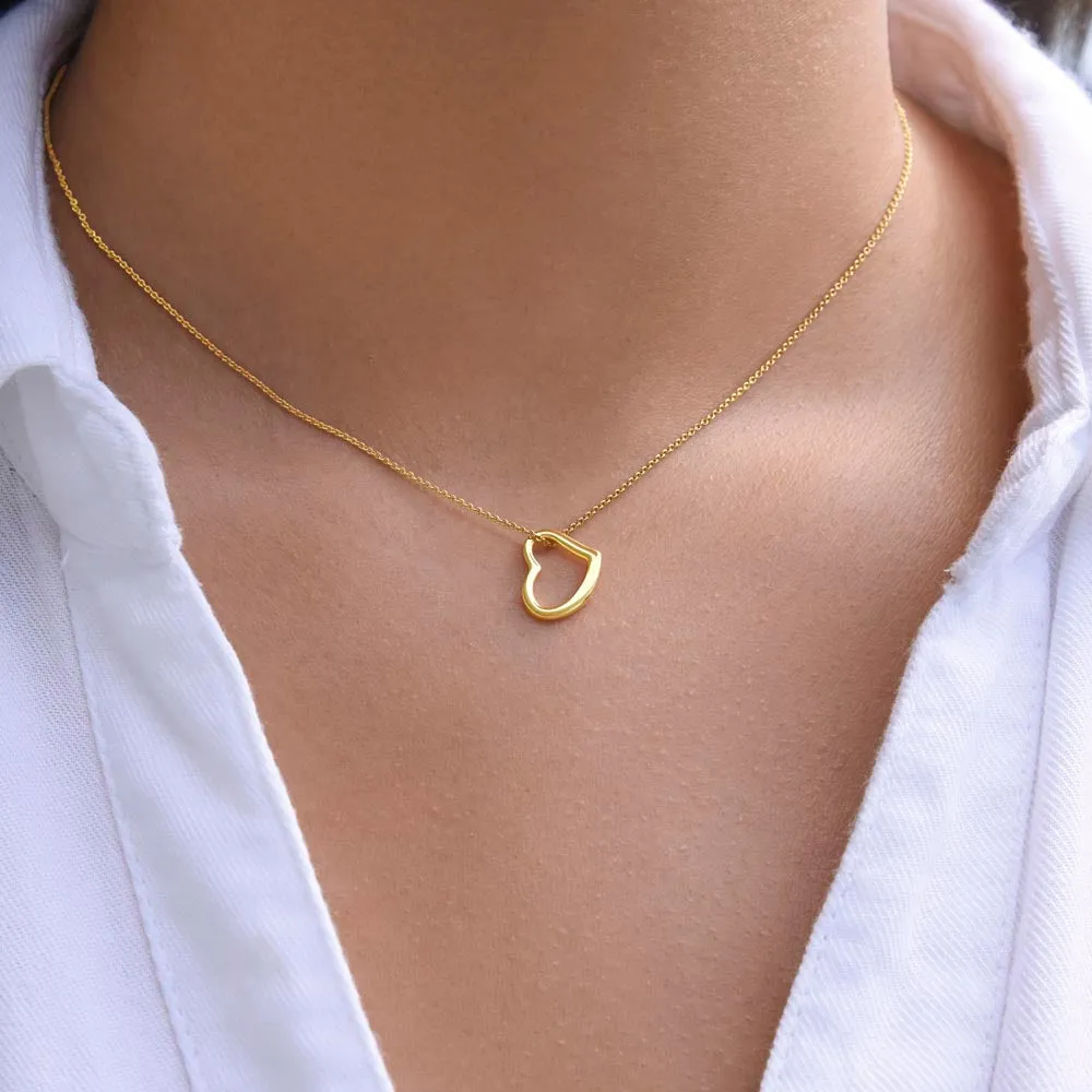 To My Soulmate - Silver Delicate Heart Necklace