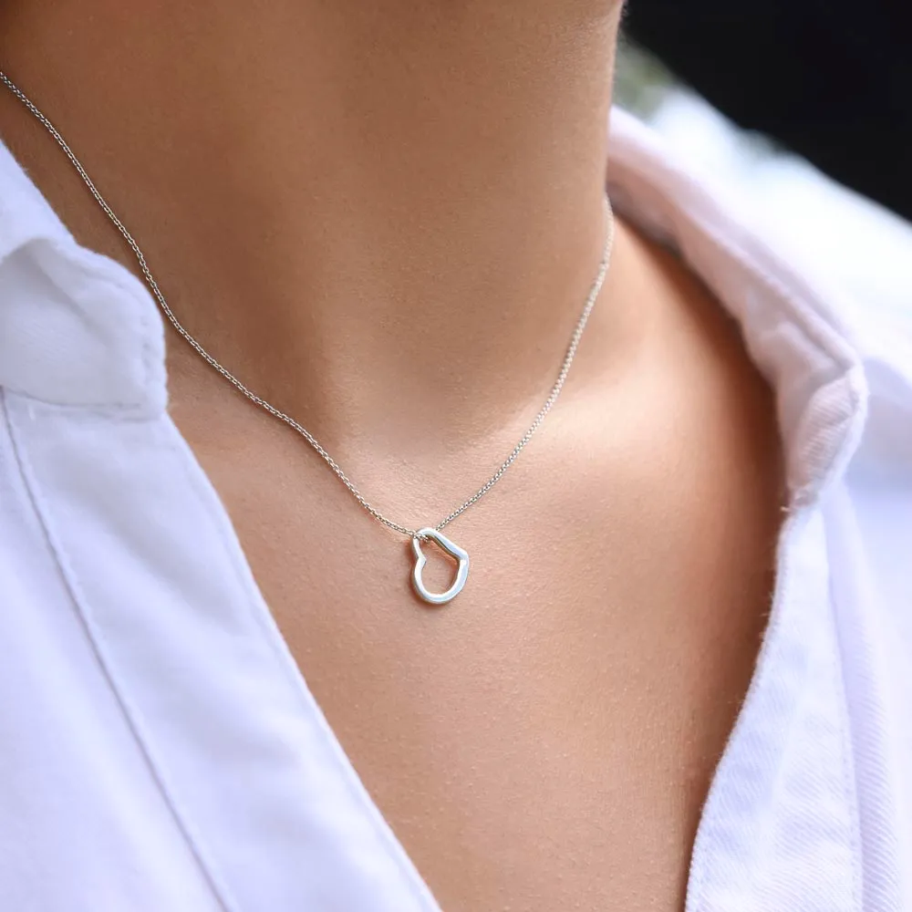 To My Soulmate - Silver Delicate Heart Necklace