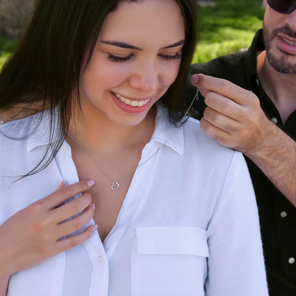 To My Soulmate - Silver Delicate Heart Necklace