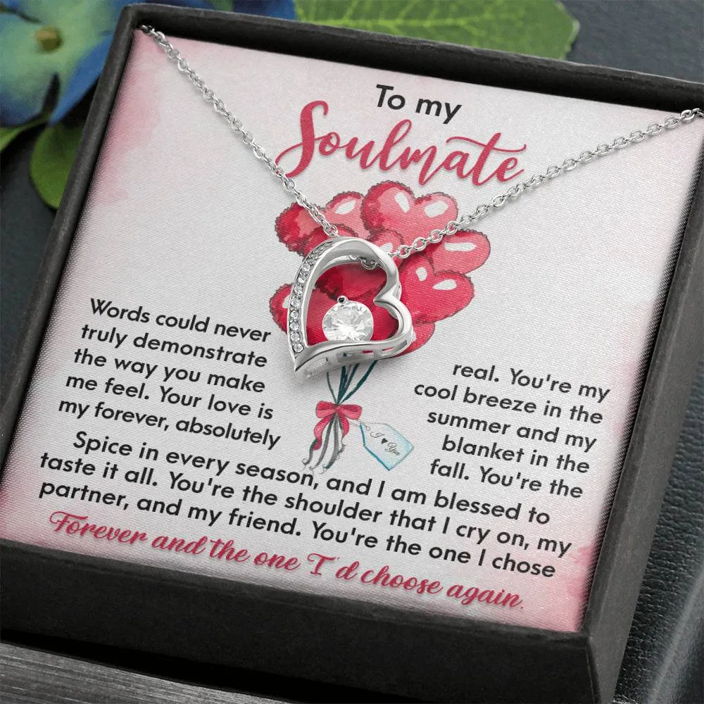 To My Soulmate The One I Chose Forever | Forever Love Necklace