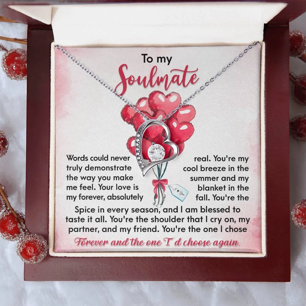 To My Soulmate The One I Chose Forever | Forever Love Necklace