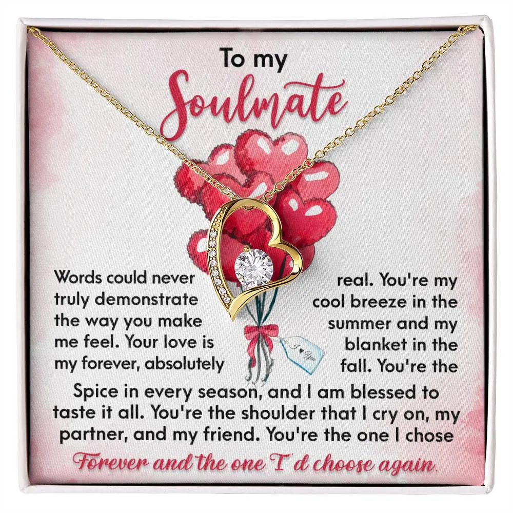 To My Soulmate The One I Chose Forever | Forever Love Necklace