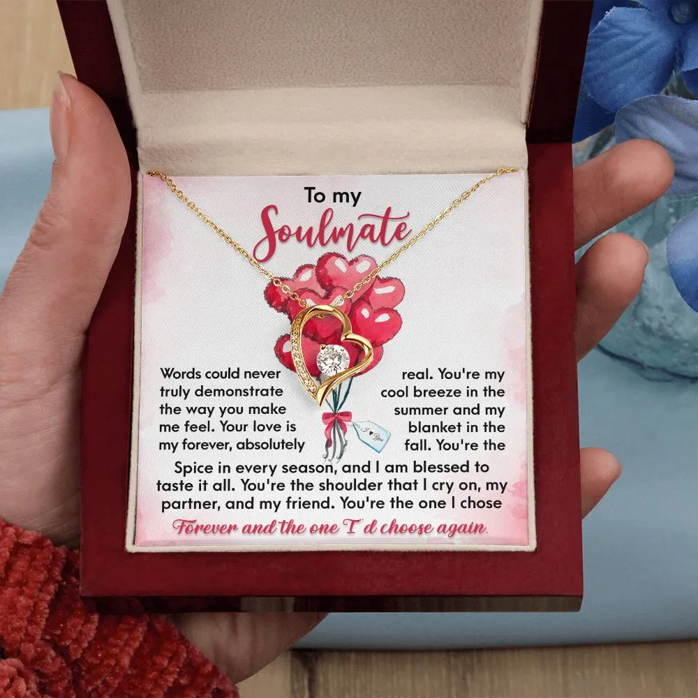 To My Soulmate The One I Chose Forever | Forever Love Necklace