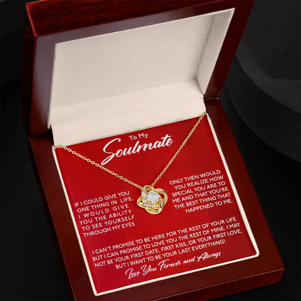 To My Soulmate, You Are Special To Me - Love knot Necklace
