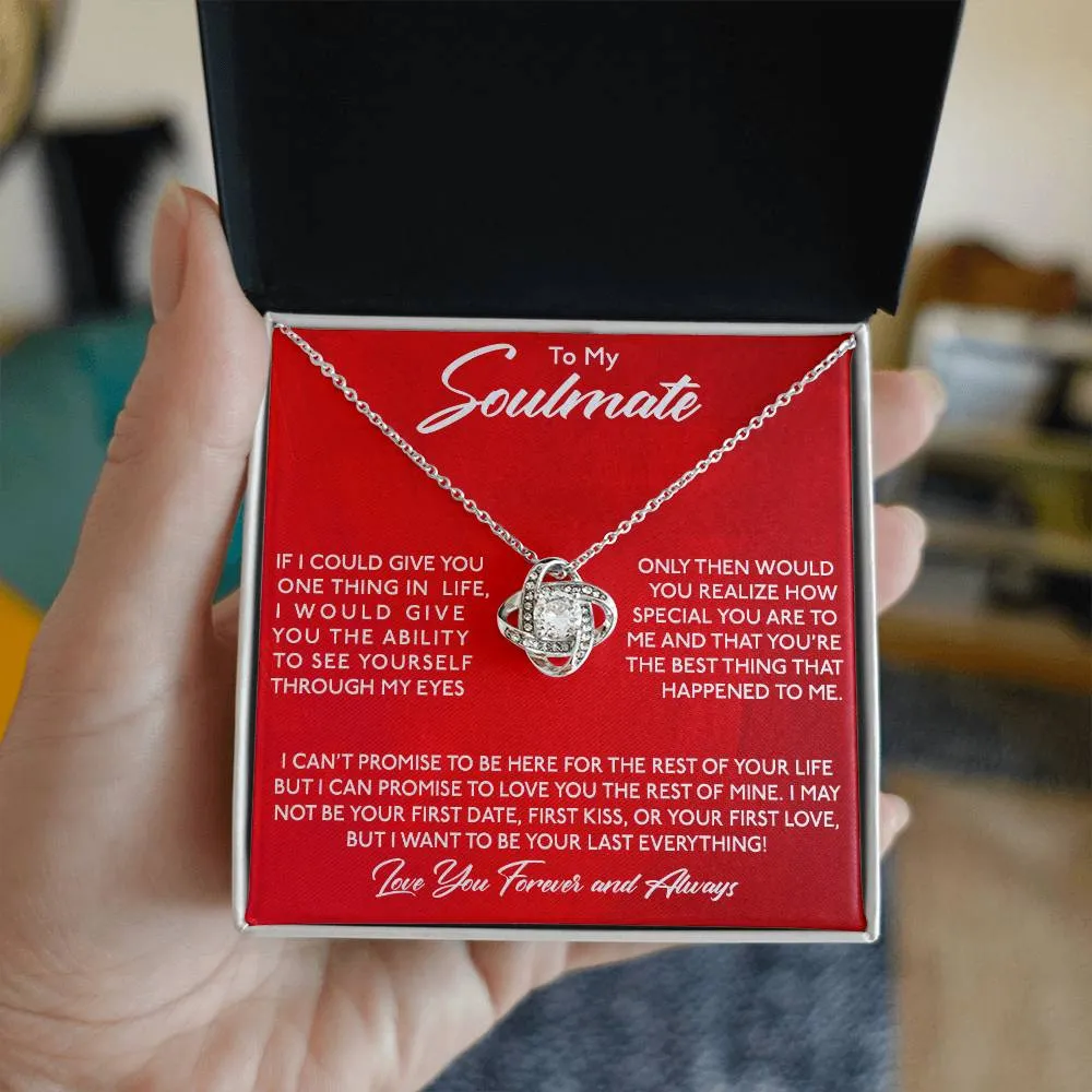 To My Soulmate, You Are Special To Me - Love knot Necklace