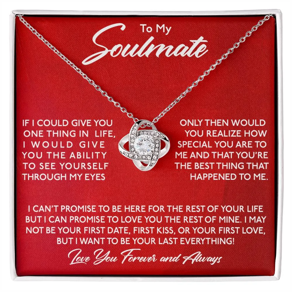 To My Soulmate, You Are Special To Me - Love knot Necklace
