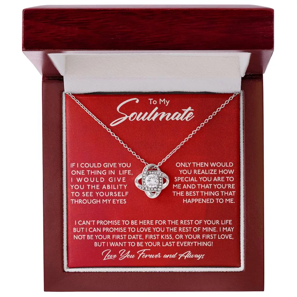 To My Soulmate, You Are Special To Me - Love knot Necklace