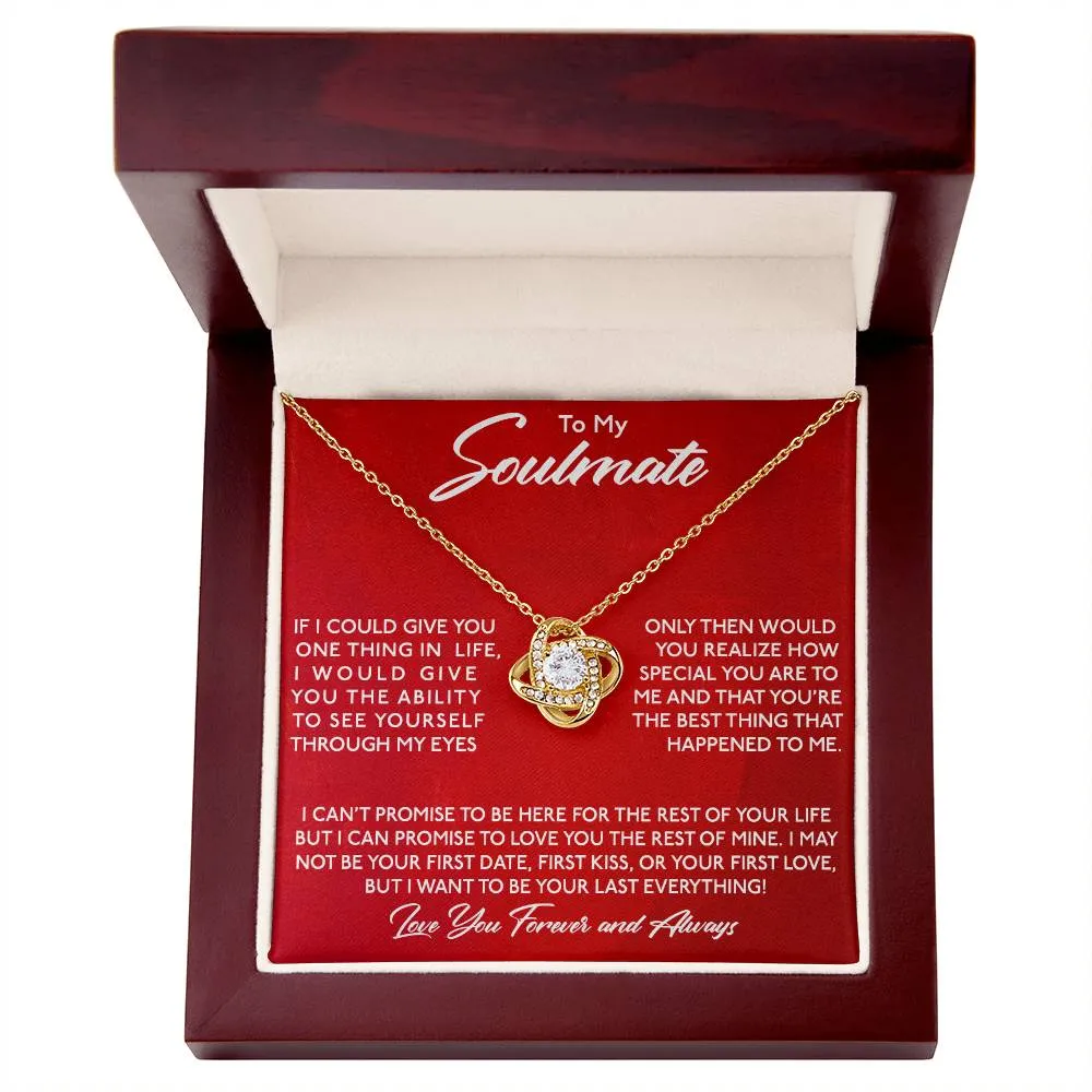 To My Soulmate, You Are Special To Me - Love knot Necklace