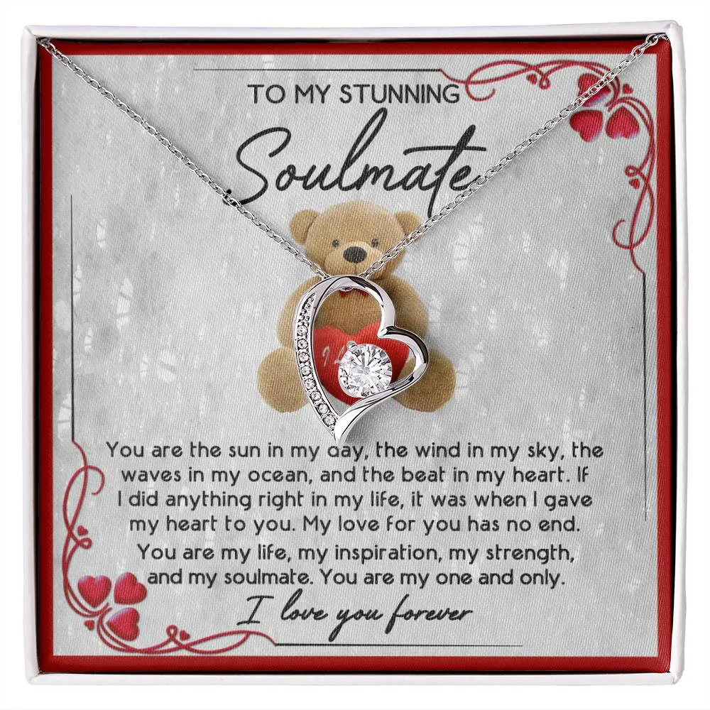 To My Stunning Soulmate I Love You Forever | Forever Love Necklace
