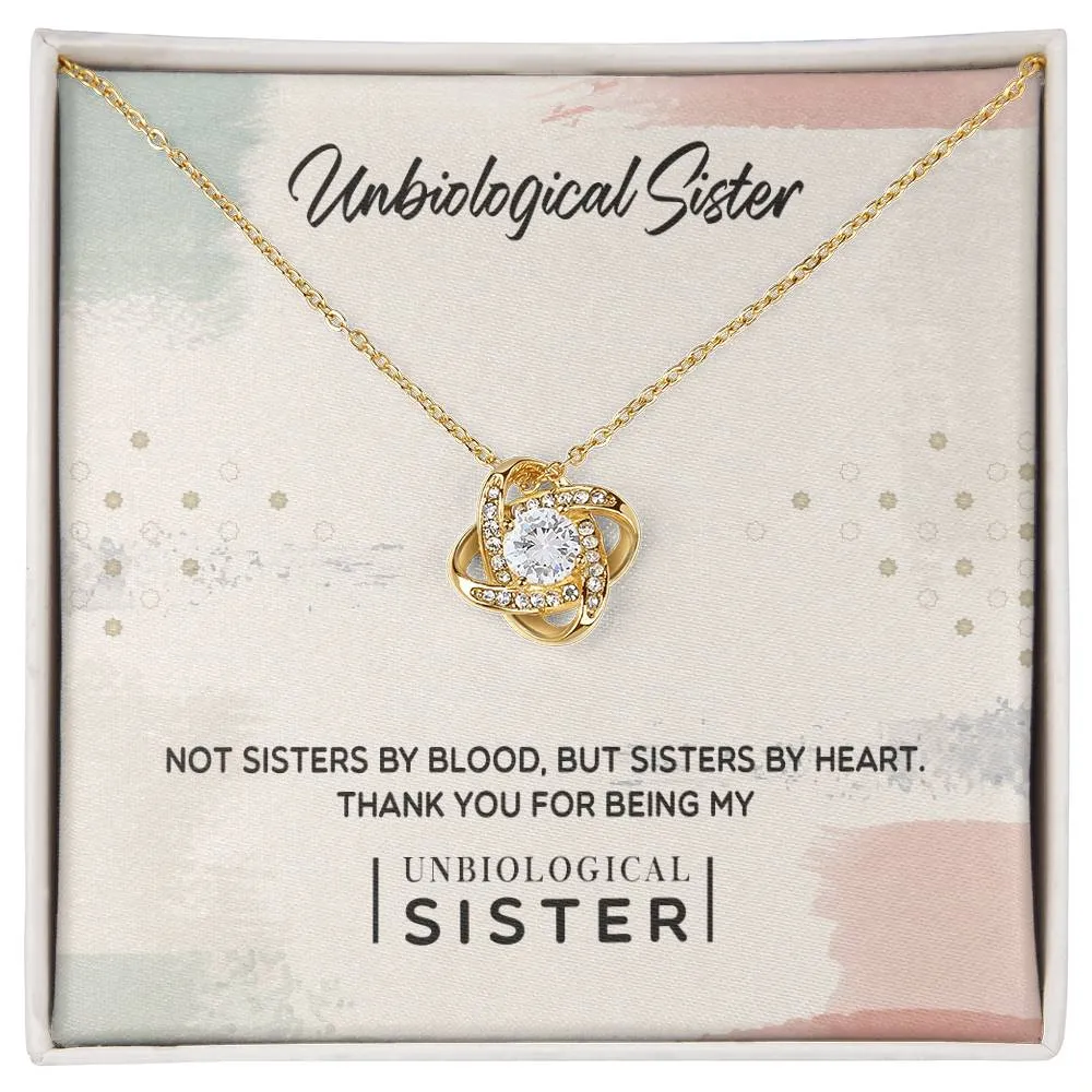 To My Unbiological Sister, Thank You - Love knot Necklace