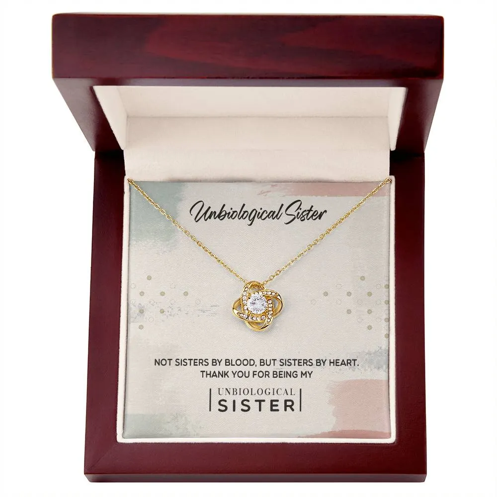 To My Unbiological Sister, Thank You - Love knot Necklace
