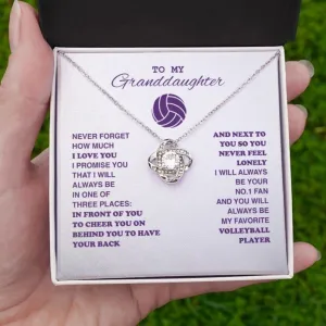 To My Volleyball Granddaughter - Love Knot Necklace