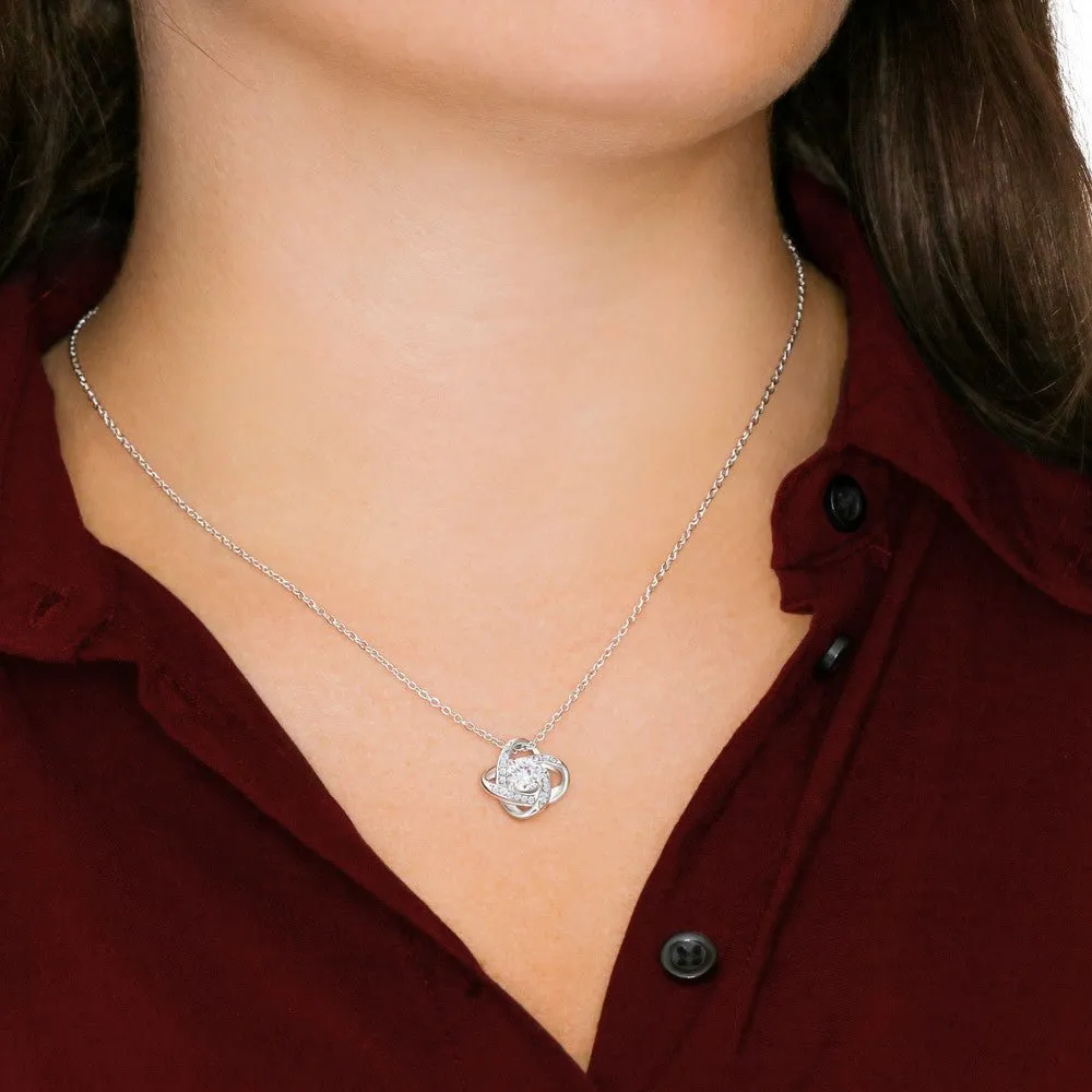 To My Volleyball Granddaughter - Love Knot Necklace