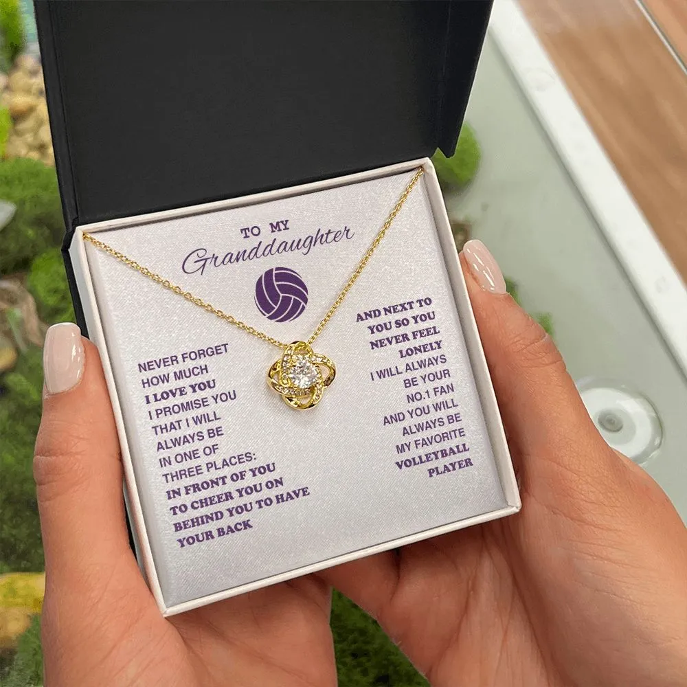 To My Volleyball Granddaughter - Love Knot Necklace