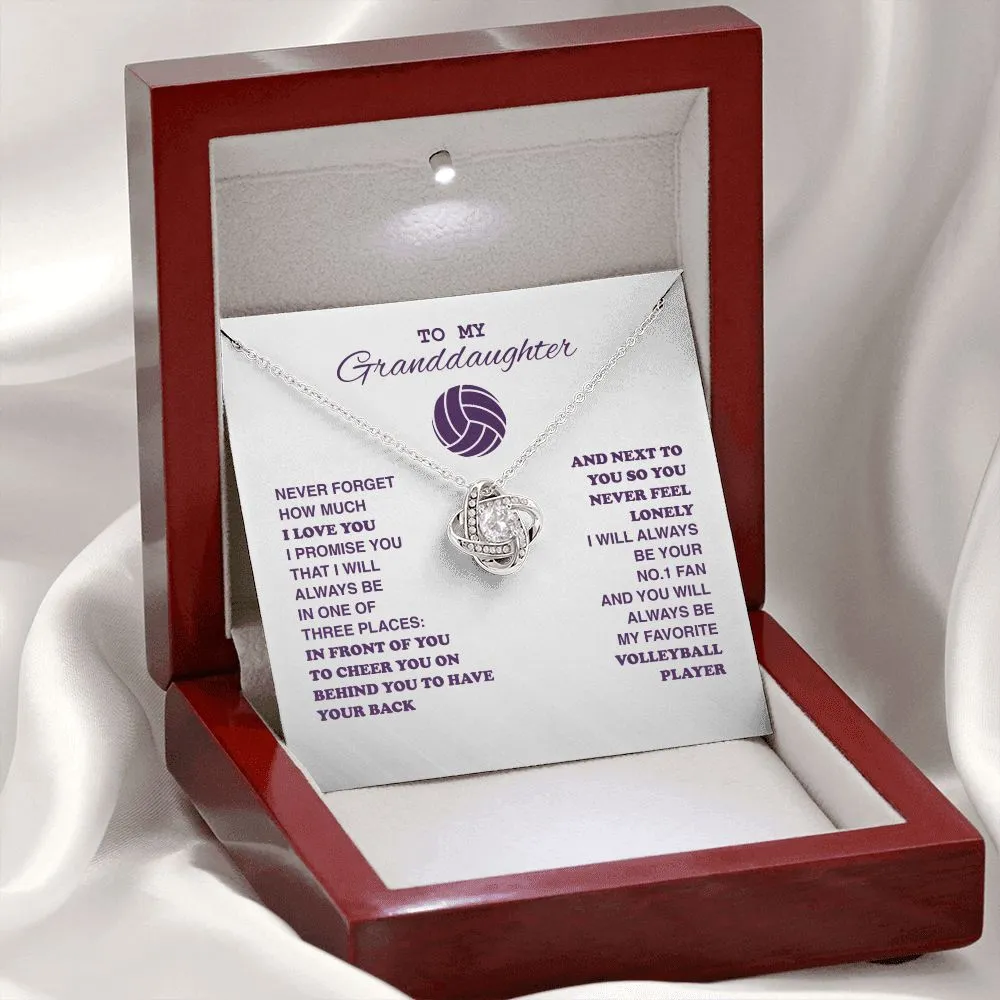 To My Volleyball Granddaughter - Love Knot Necklace