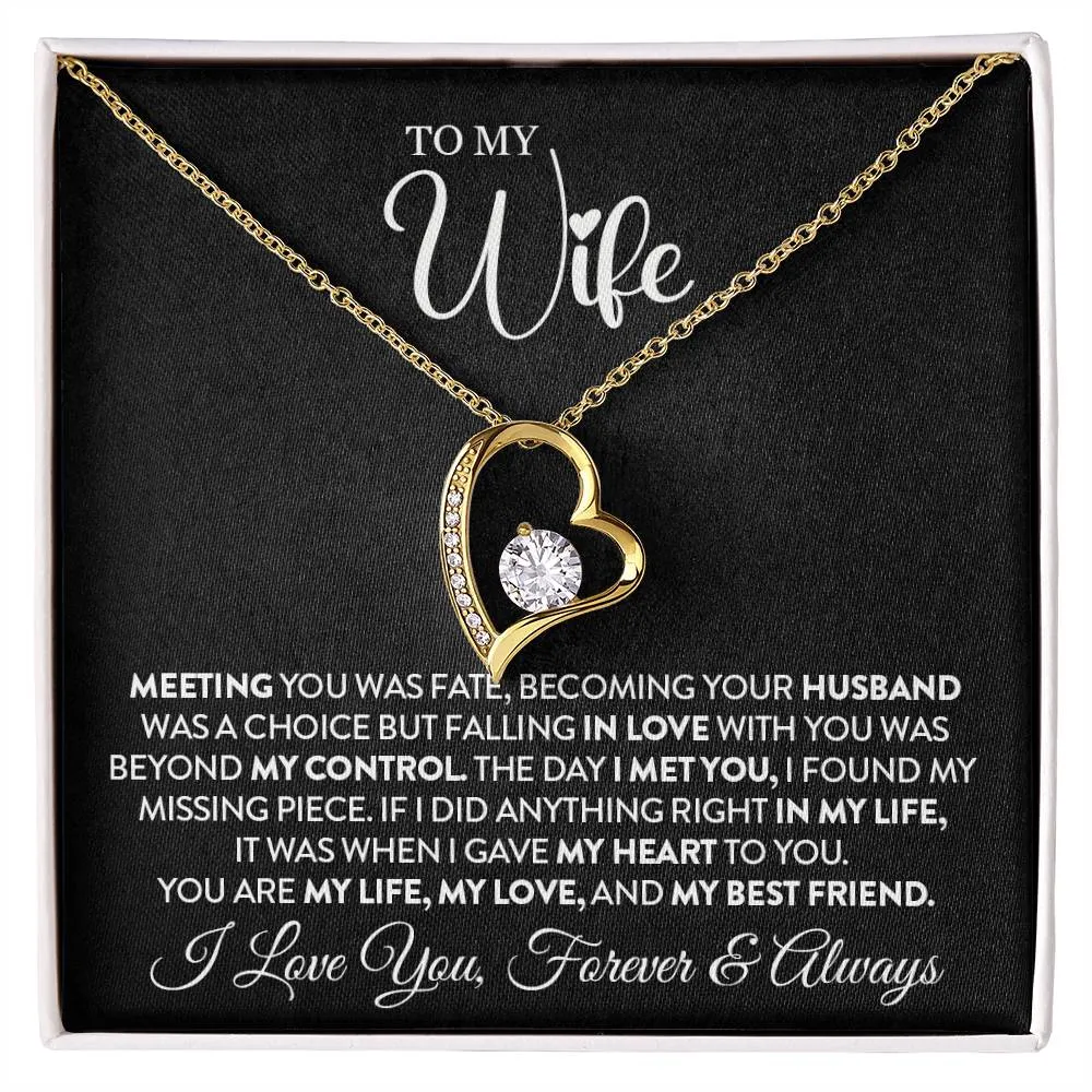 To My Wife - Forever Love Necklace - My Missing Piece