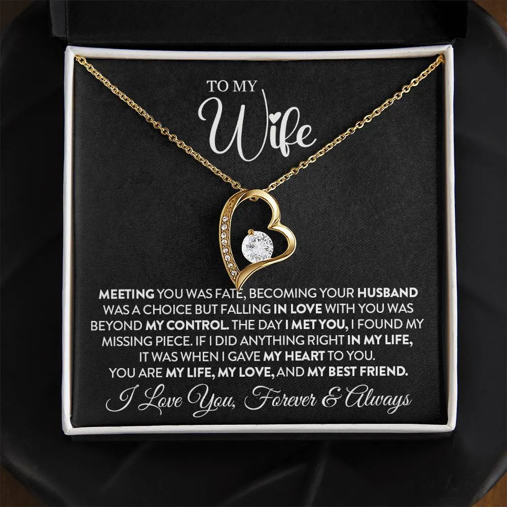 To My Wife - Forever Love Necklace - My Missing Piece