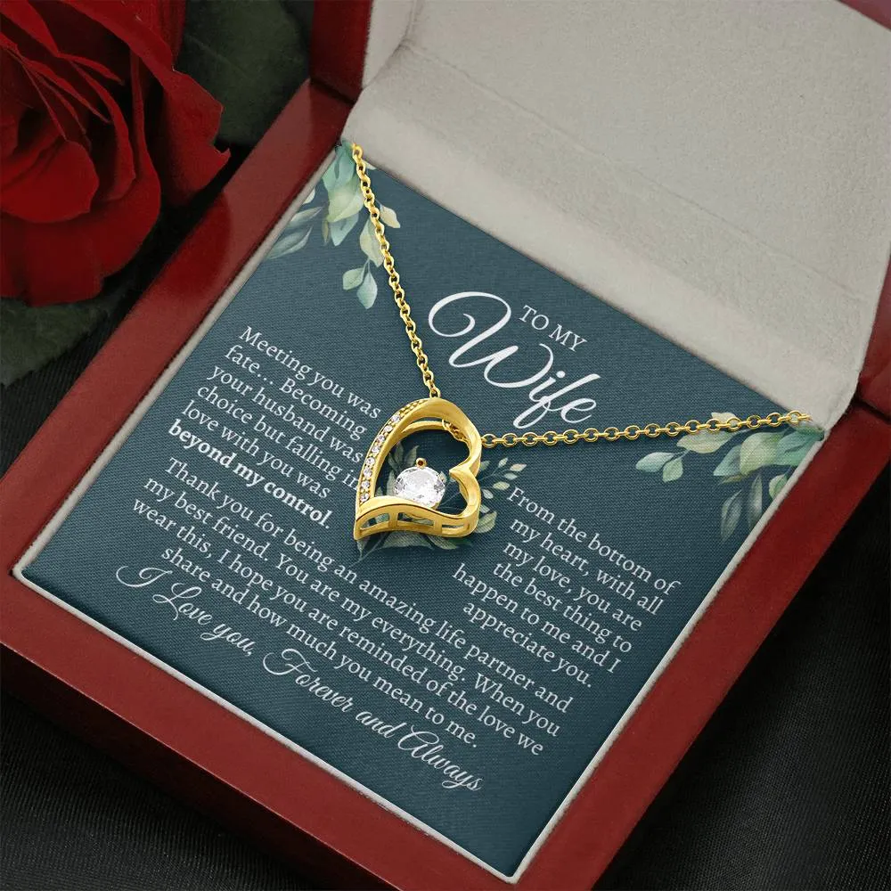 To My Wife - Meeting you was fate - Sentimental Necklace Message Gift
