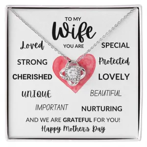 To My Wife | Mother's Day Gift - Love Knot Necklace