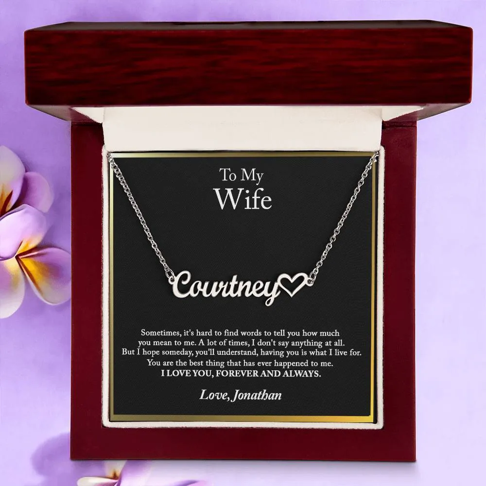 To My Wife Necklace, Anniversary Gift For Wife, Wife Birthday Gift, Wife Necklace, Christmas Gifts, Valentine's Day Gift, Personalized Gifts