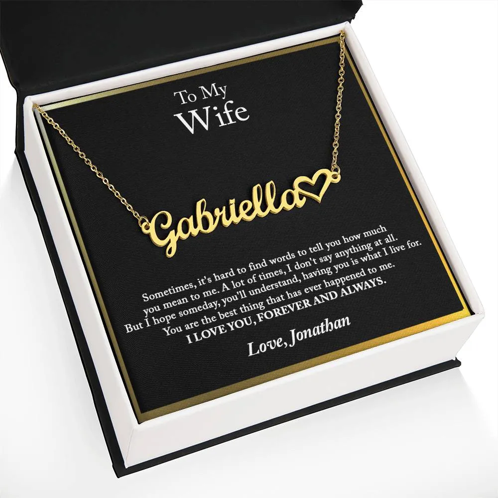 To My Wife Necklace, Anniversary Gift For Wife, Wife Birthday Gift, Wife Necklace, Christmas Gifts, Valentine's Day Gift, Personalized Gifts