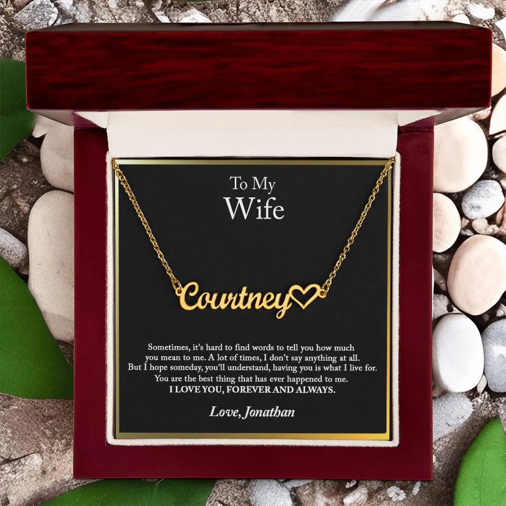 To My Wife Necklace, Anniversary Gift For Wife, Wife Birthday Gift, Wife Necklace, Christmas Gifts, Valentine's Day Gift, Personalized Gifts