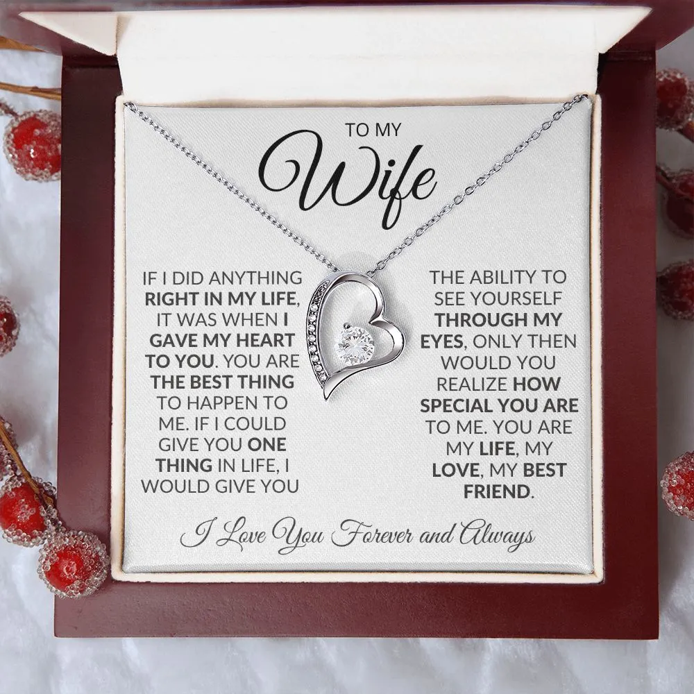 To My Wife | The Best Thing to Happen to me - Forever Love Necklace