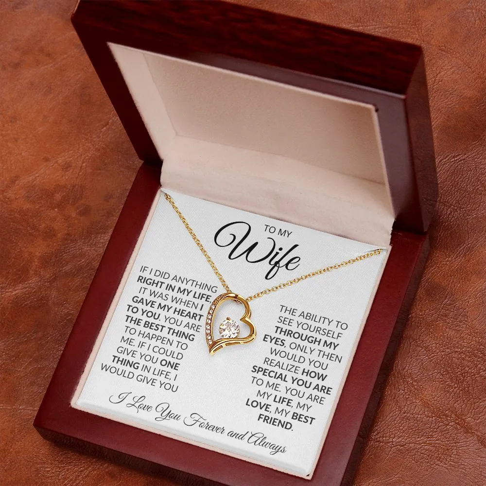 To My Wife | The Best Thing to Happen to me - Forever Love Necklace