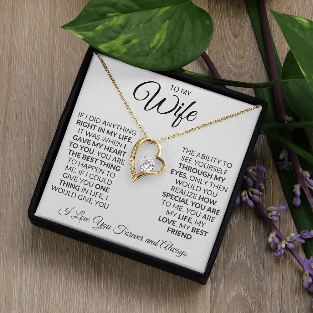 To My Wife | The Best Thing to Happen to me - Forever Love Necklace