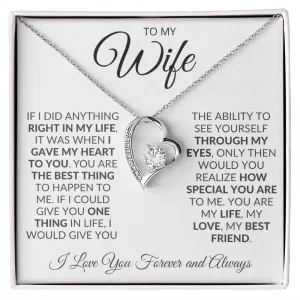 To My Wife | The Best Thing to Happen to me - Forever Love Necklace