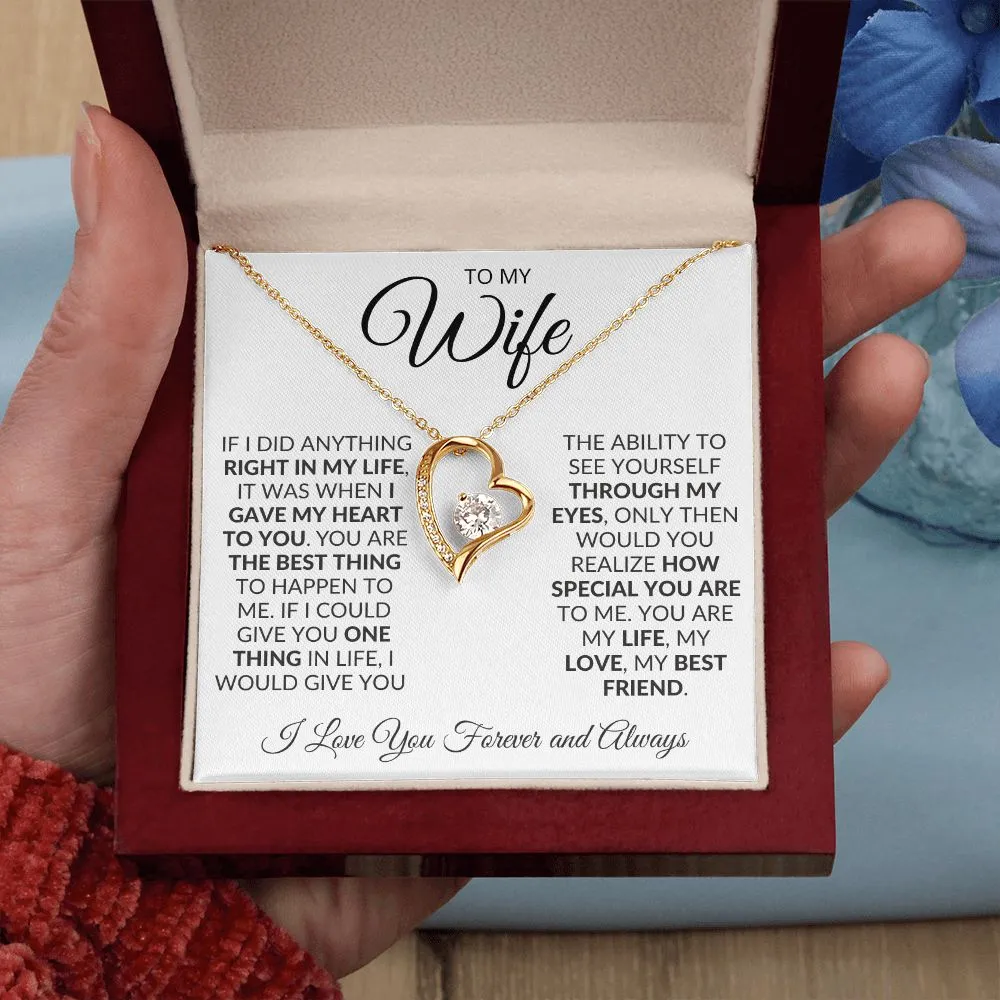 To My Wife | The Best Thing to Happen to me - Forever Love Necklace
