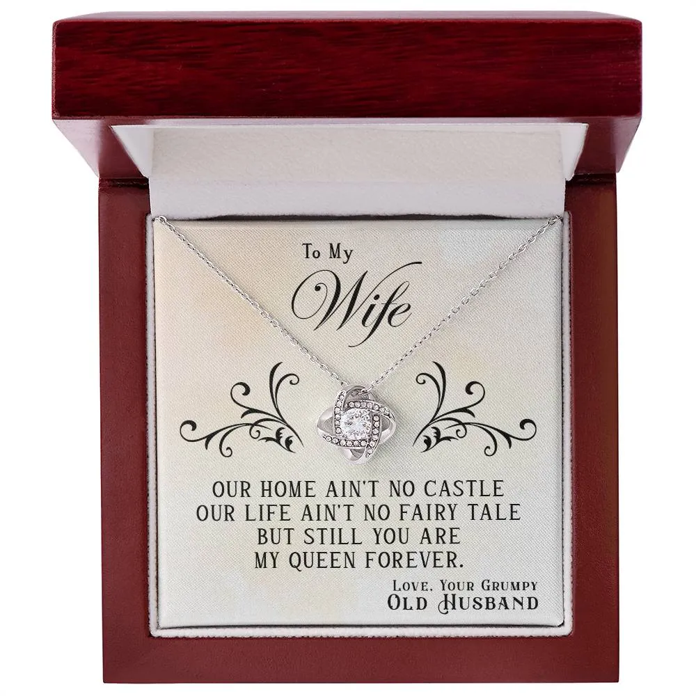 To My Wife, You Are My Queen Forever - Love knot Necklace
