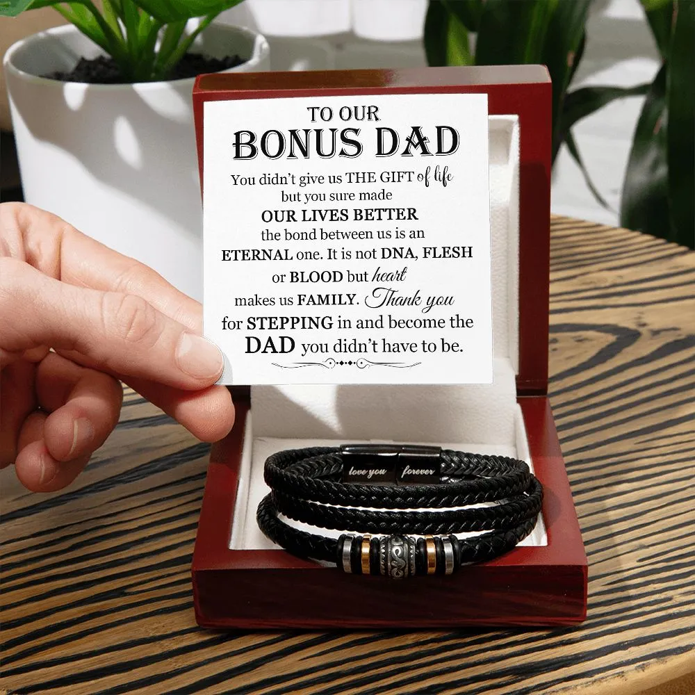 To Our Bonus Dad - "Love You Forever" Bracelet - SD003
