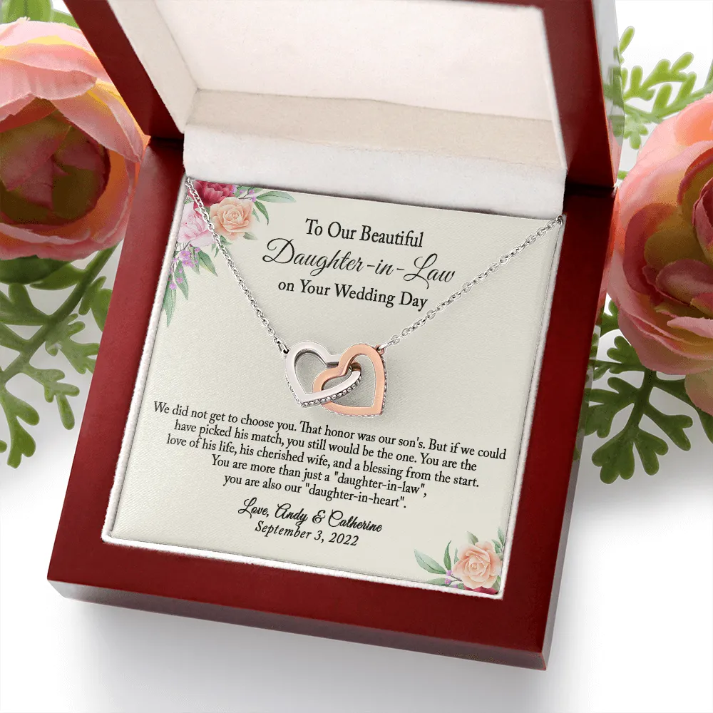 To Our Daughter-In-Law Gift On Wedding Day, Future Daughter In Law Rehearsal Dinner Gift For Bride From Mother & Father In Law