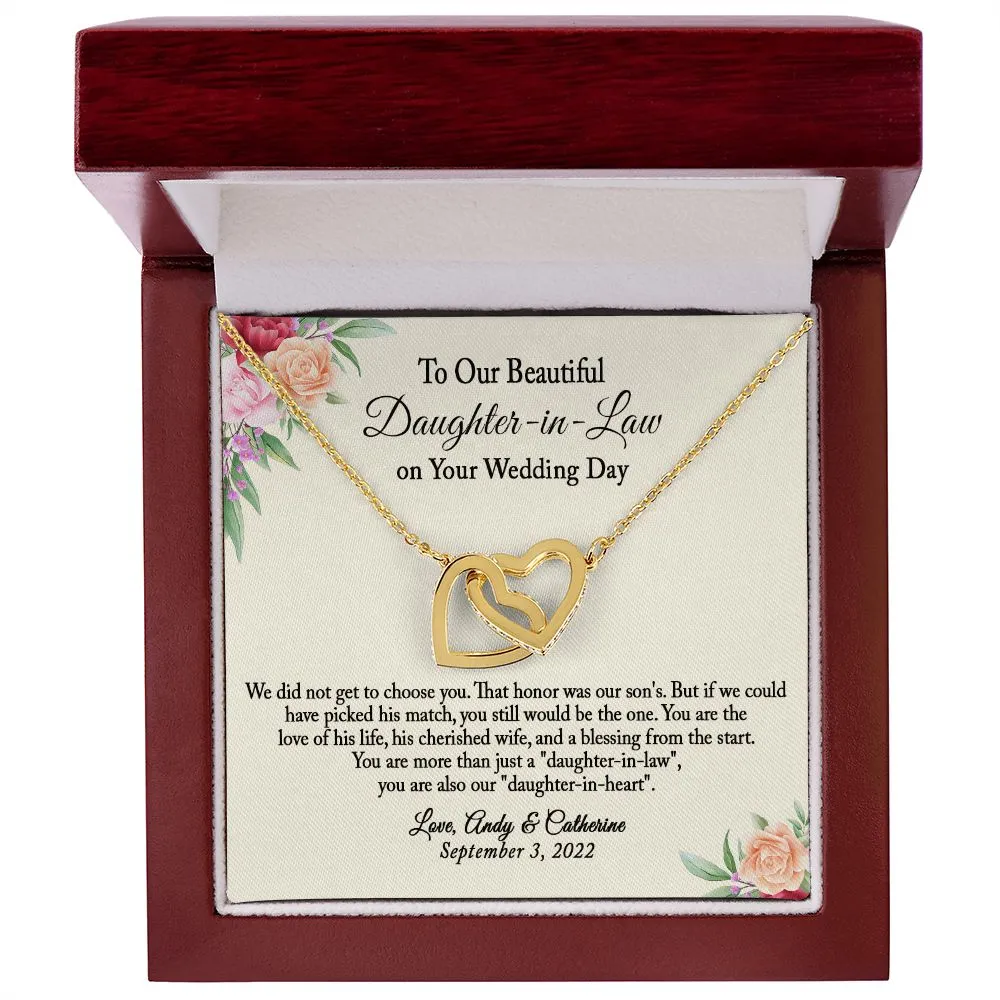 To Our Daughter-In-Law Gift On Wedding Day, Future Daughter In Law Rehearsal Dinner Gift For Bride From Mother & Father In Law