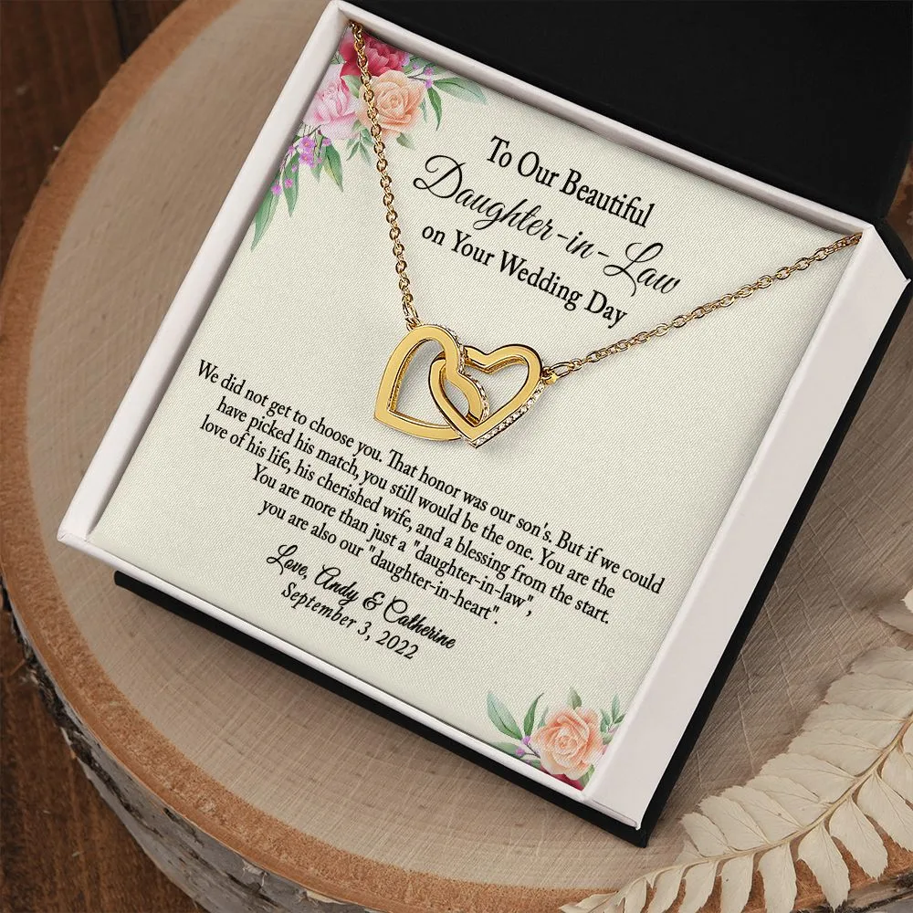 To Our Daughter-In-Law Gift On Wedding Day, Future Daughter In Law Rehearsal Dinner Gift For Bride From Mother & Father In Law