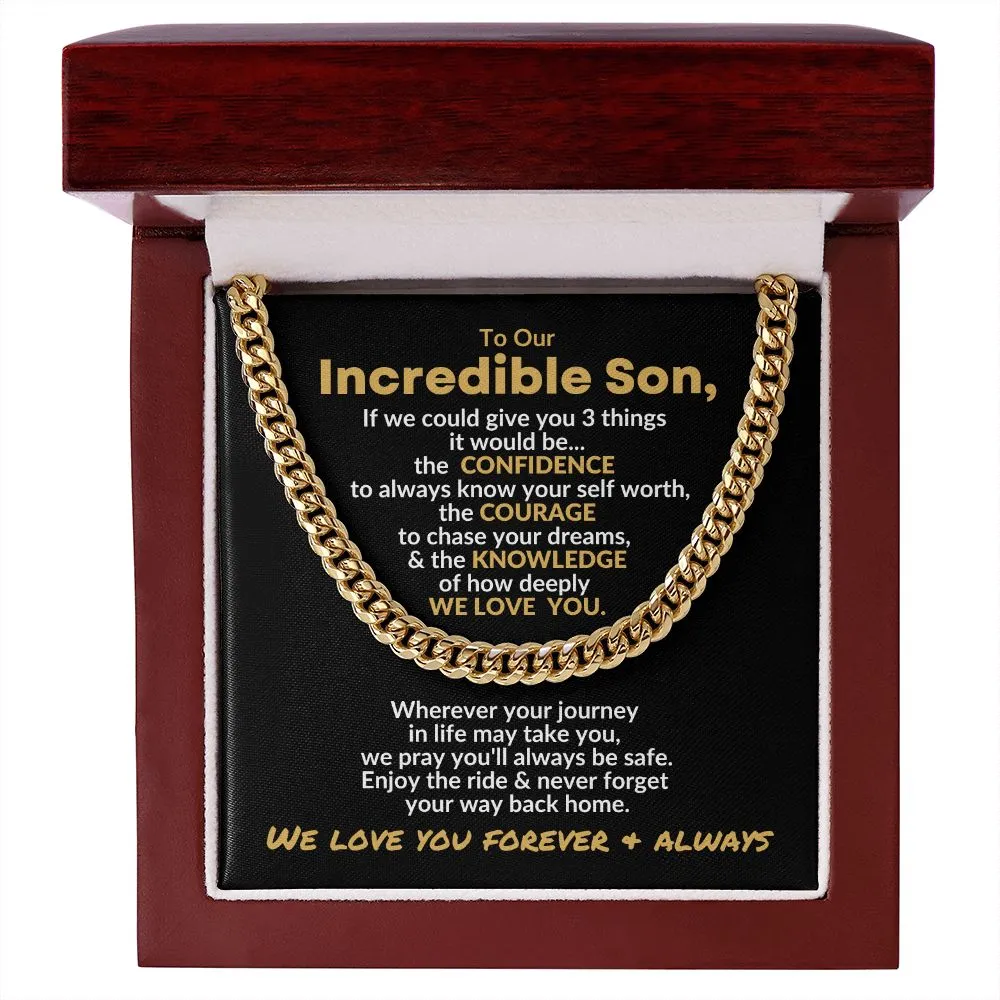 To Our Son | If We Could Give You 3 Things | Cuban Link Chain from Parents