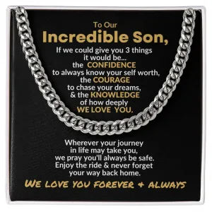 To Our Son | If We Could Give You 3 Things | Cuban Link Chain from Parents