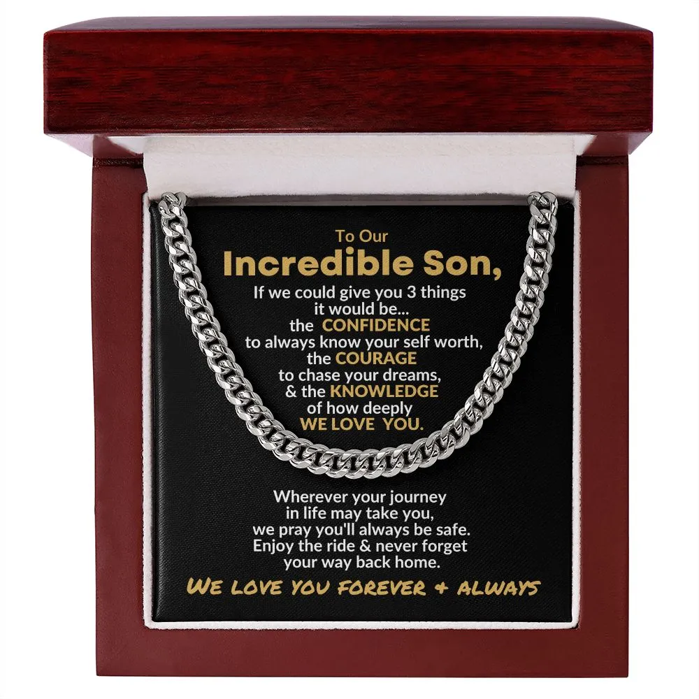 To Our Son | If We Could Give You 3 Things | Cuban Link Chain from Parents
