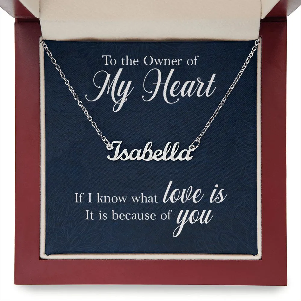 To the owner of my heart