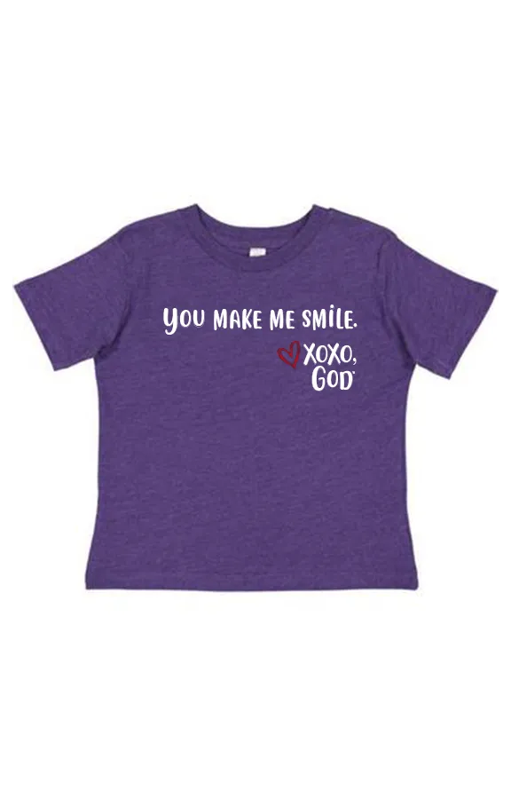 Toddler Unisex Tee Shirt -You make me smile.