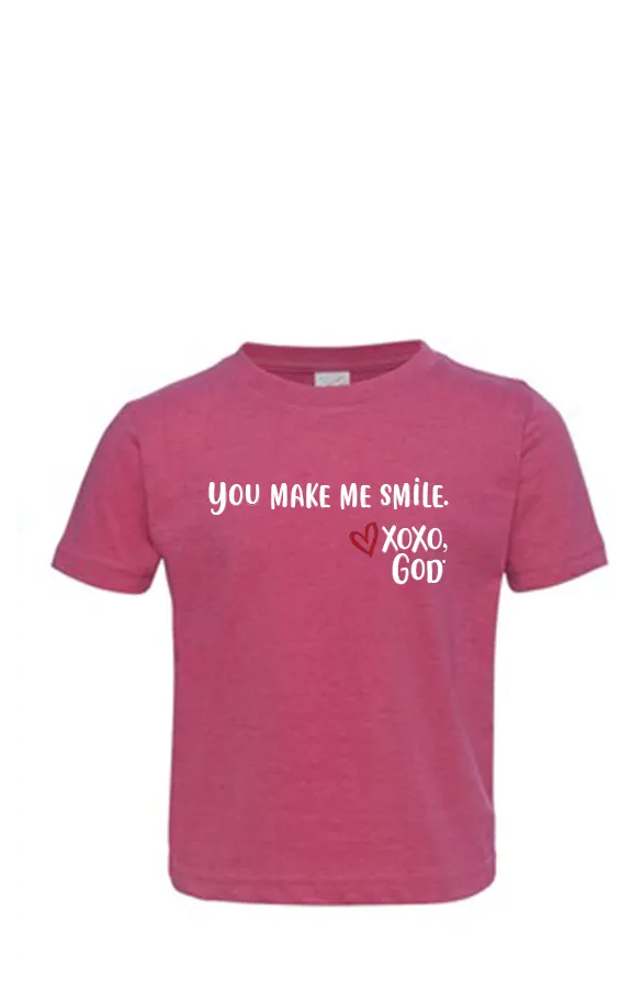 Toddler Unisex Tee Shirt -You make me smile.