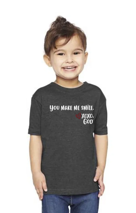 Toddler Unisex Tee Shirt -You make me smile.