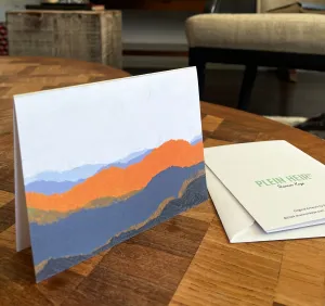 Torn Landscape Orange Card - pack of 5
