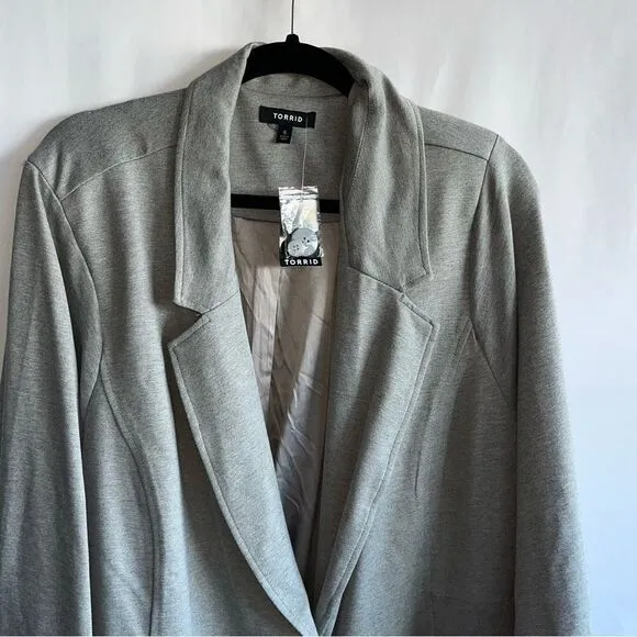 Torrid Grey Blazer Suit Jacket Sport Coat NWT