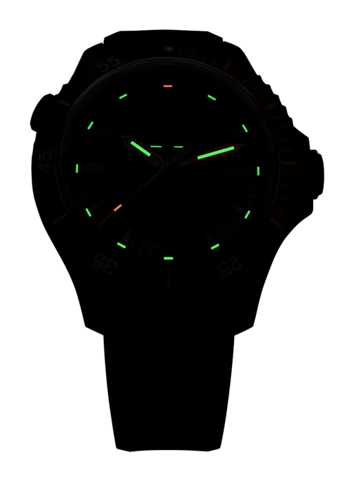 Traser P67 Diver Swiss Automatic, Tritium Illumination, Black Dial and Rubber Dive Strap - 110322