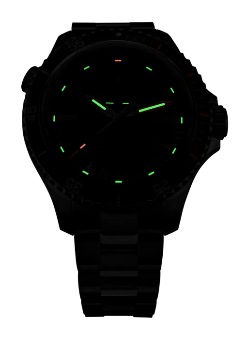 Traser P67 Diver Swiss Automatic, Tritium Illumination, Black Dial, Steel Dive Bracelet - 110324