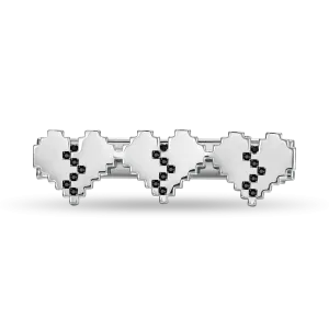 Tri-Broken Heart Pixel Hairpin