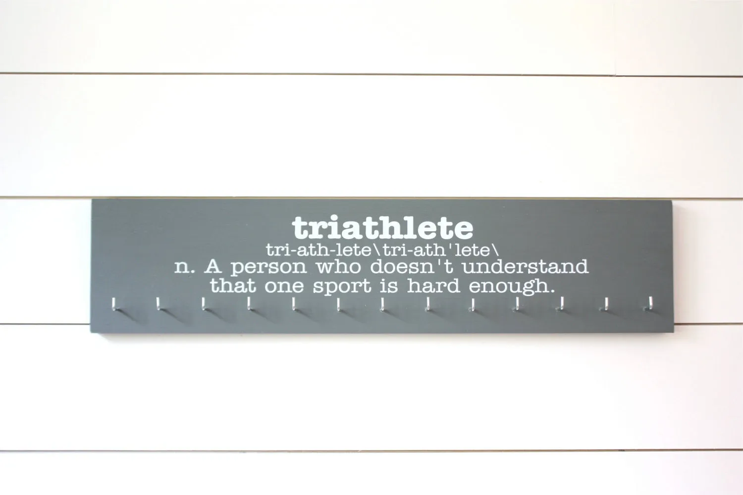 Triathlon Medal Holder - Definition of Triathlete - Large